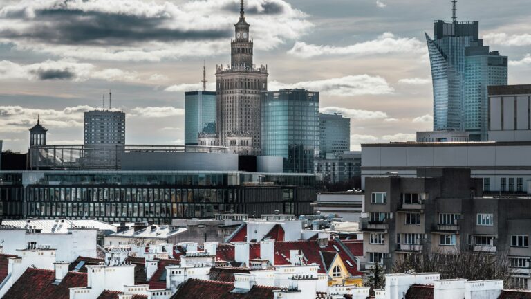 Panorama Warszawy z Pałacem Kultury i Nauki